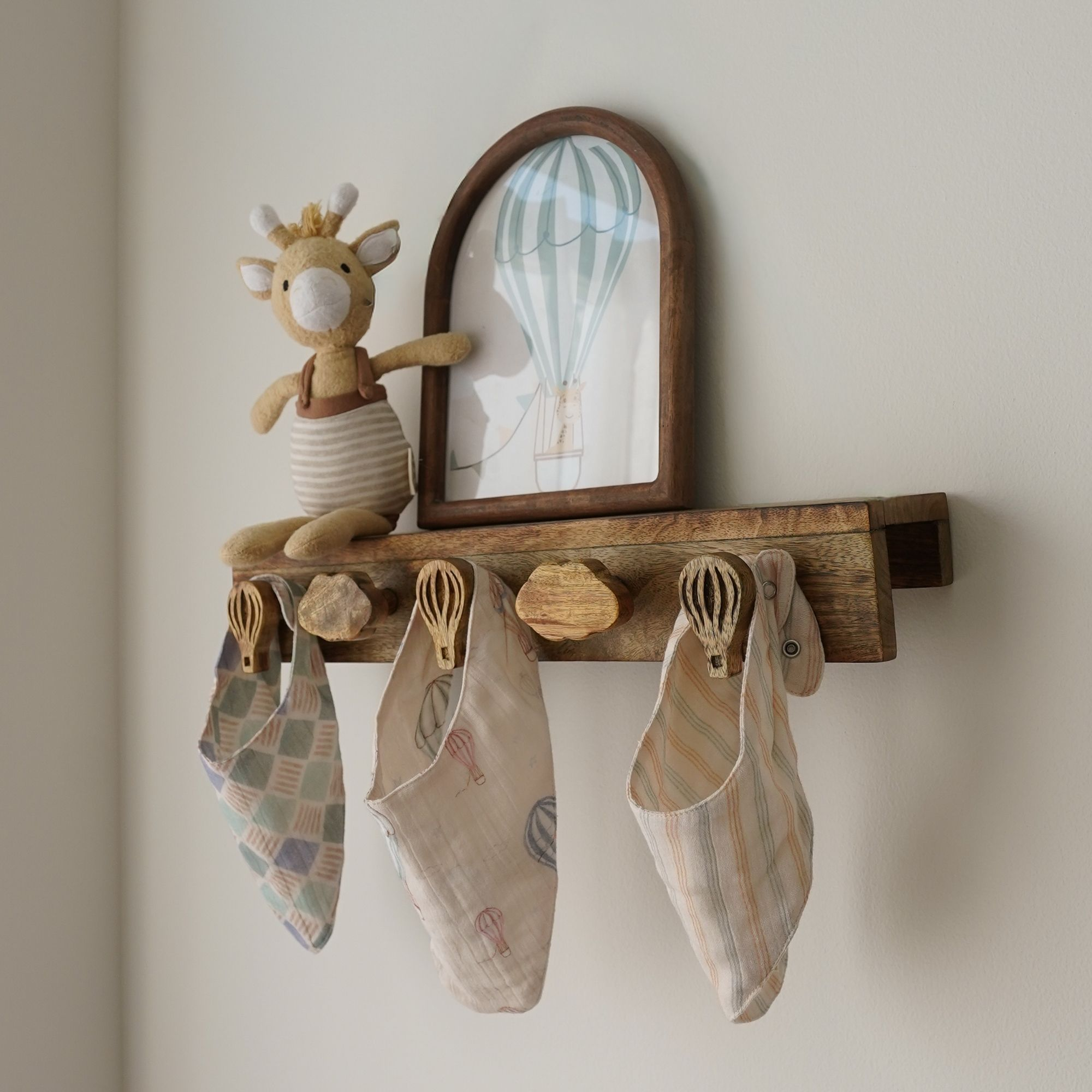 Crane Baby Skye Wooden Wall Shelf.