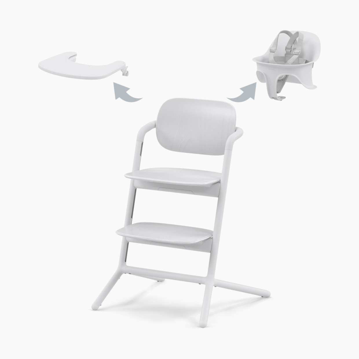Cybex LEMO 2 High Chair 3-in-1 Set - All White.