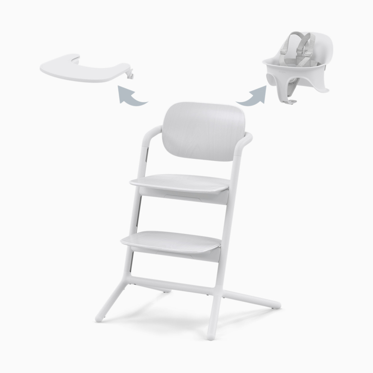 Cybex LEMO 2 High Chair 3-in-1 Set - All White.