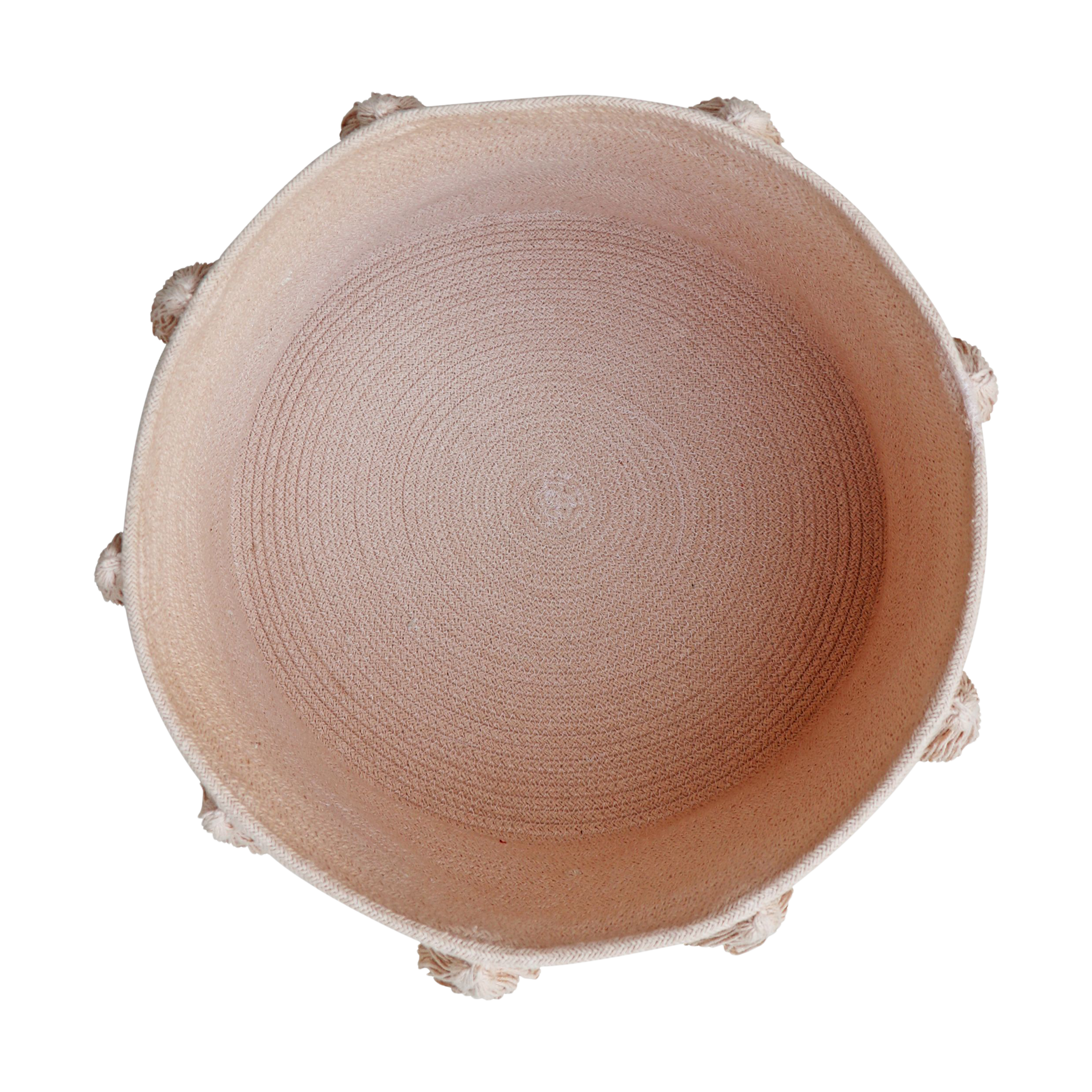 Lorena Canals Cotton Tassel Basket - Rose.