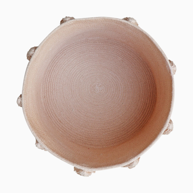 Lorena Canals Cotton Tassel Basket.