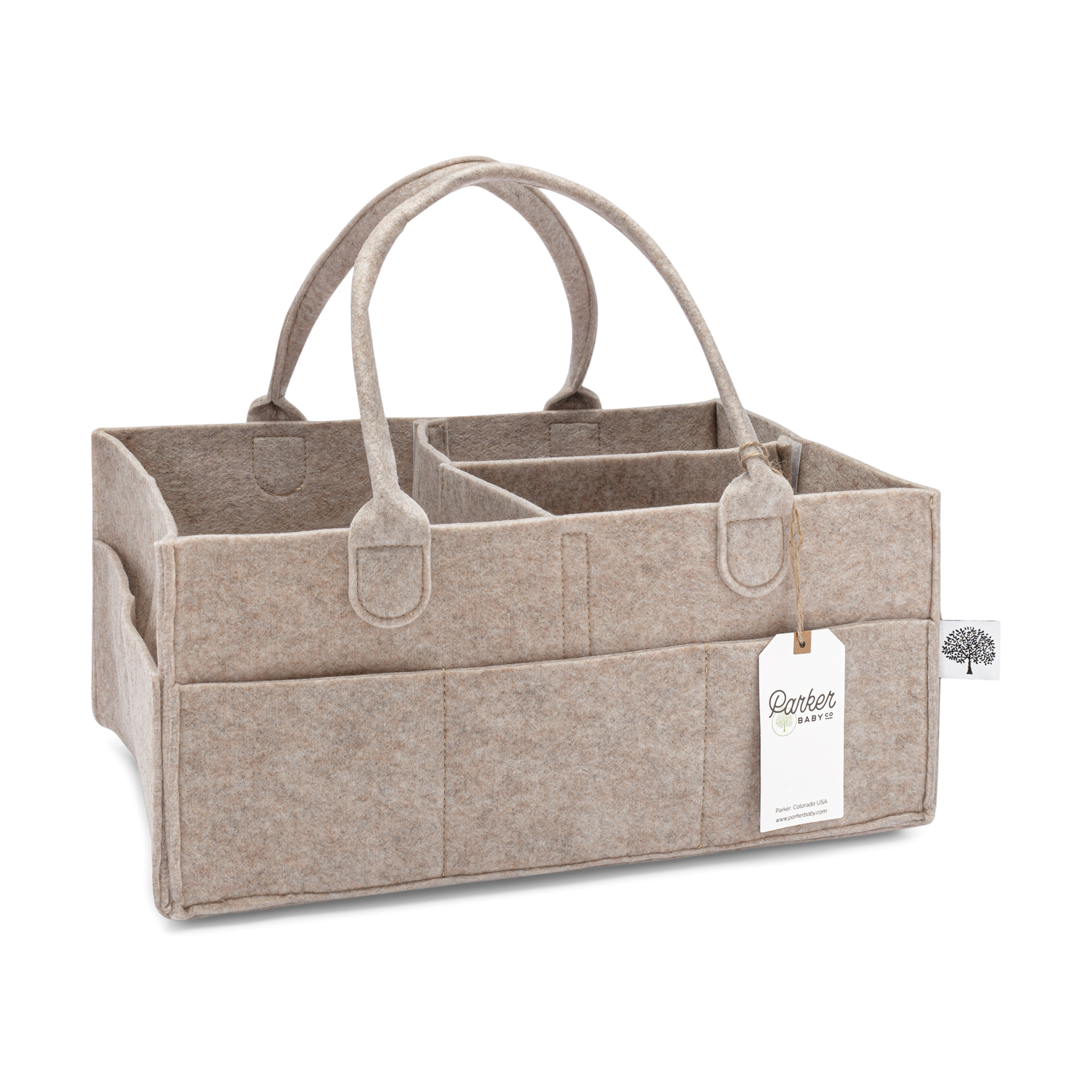 Parker Baby Co. Diaper Caddy Oatmeal, Large Babylist Shop