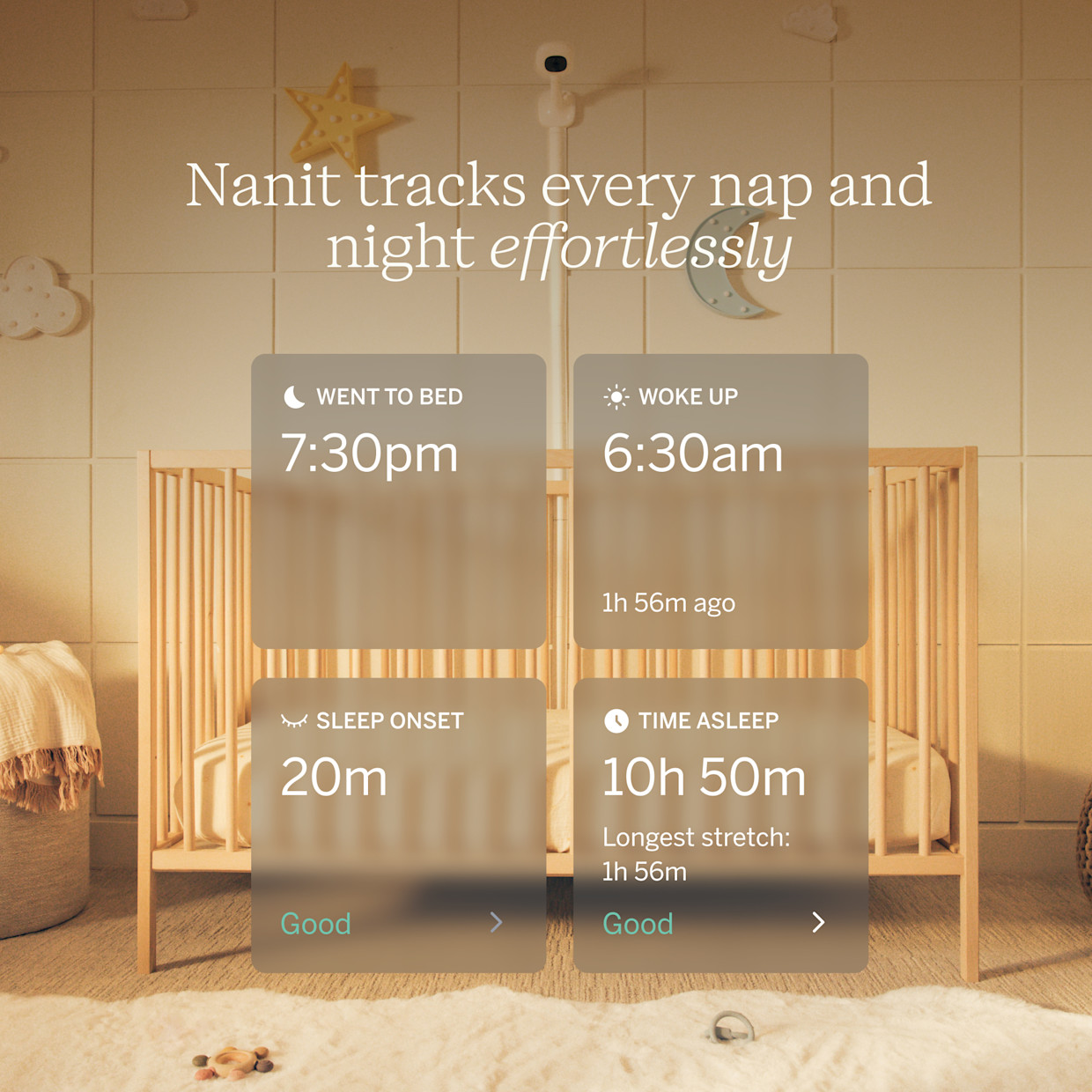 Nanit Smart Baby Monitor System with Floor Stand.