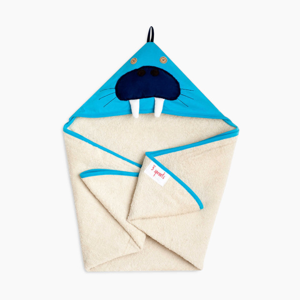 3 Sprouts Hooded Towel - Walrus.