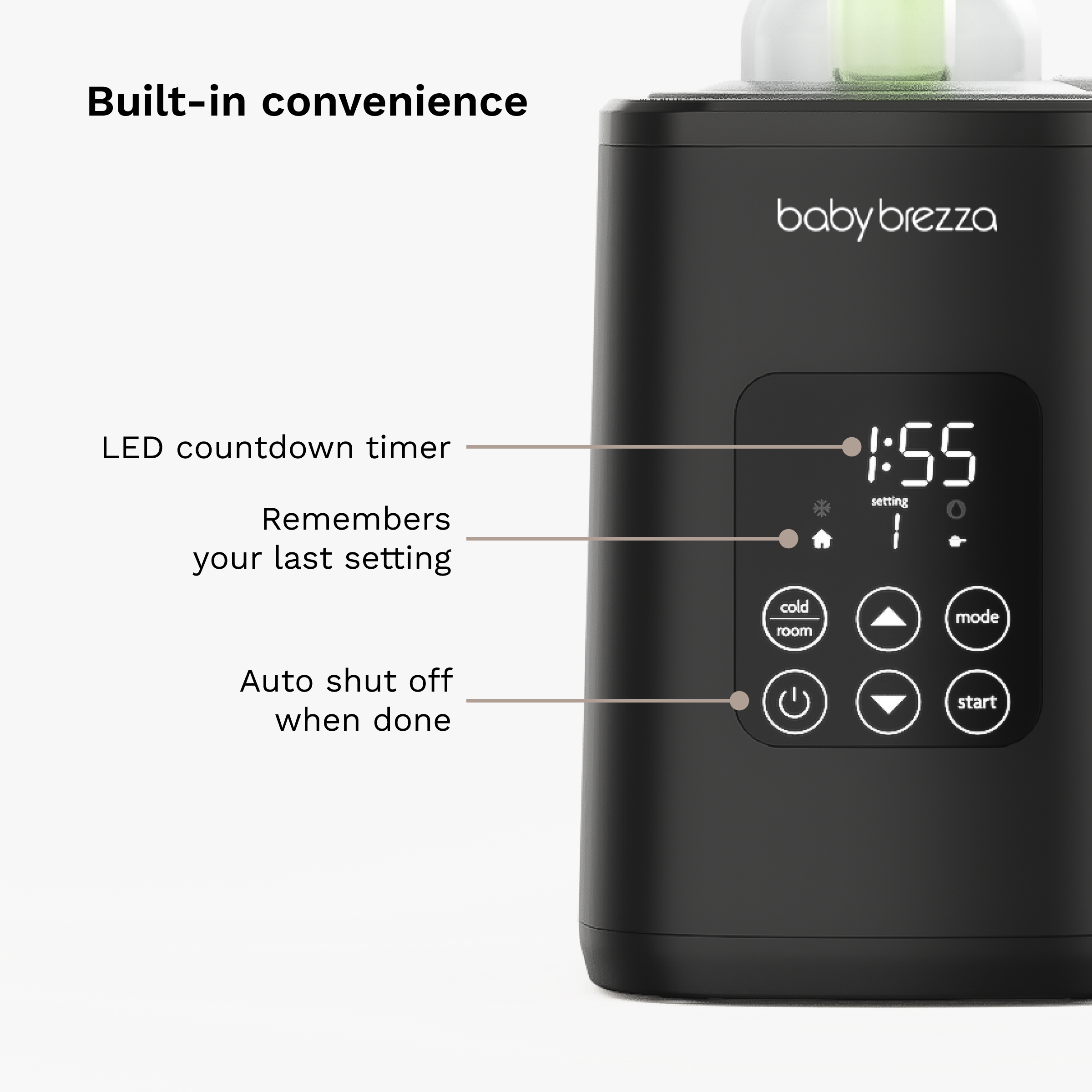 Baby Brezza Perfect Warm Bottle Warmer - Black.