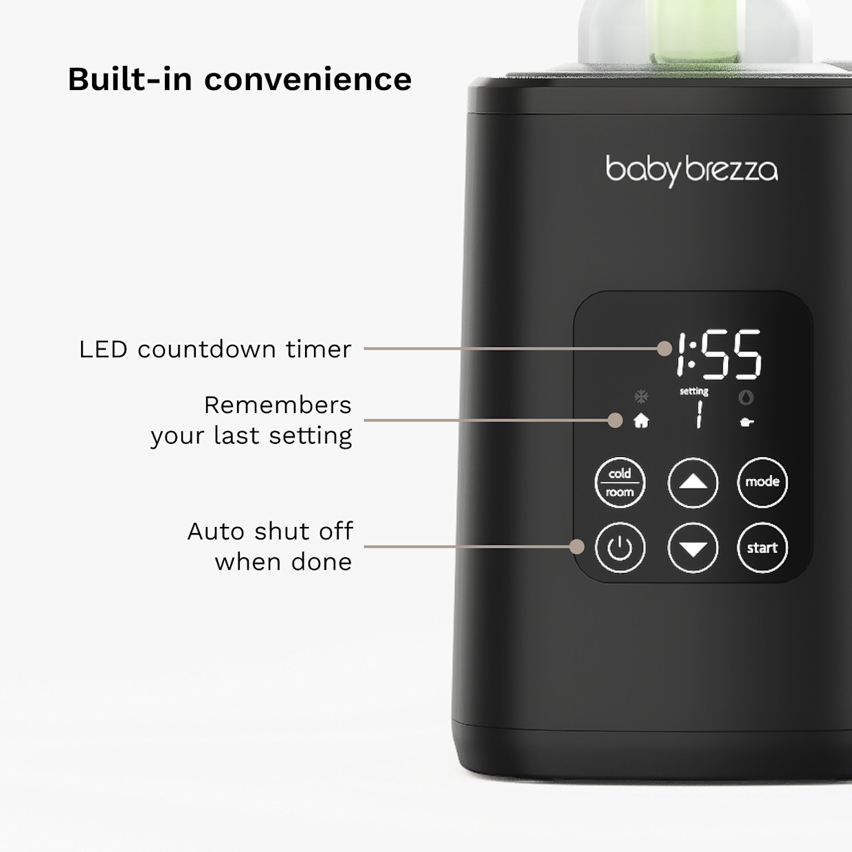 Baby Brezza Perfect Warm Bottle Warmer - Black.