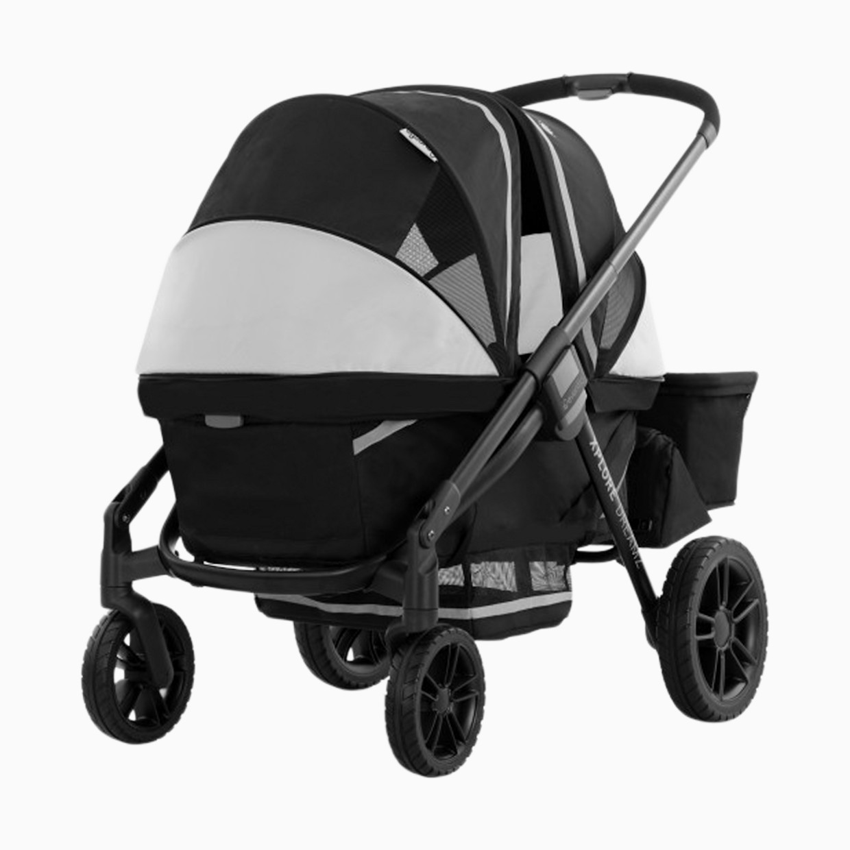 Evenflo Pivot Xplore Dreamz All-Terrain Stroller Wagon with Bassinet Insert - Jetsetter Black.