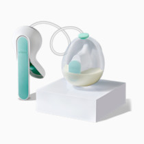 Willow Wave - Wearable Manual Breast Pump - Fits Fully in Bra - Ergonomic Handle - 24mm Soft Silicone Flange - Wearable Breastfeeding Pump - Hospital Grade Suction - Postpartum Essentials - Holds 5oz