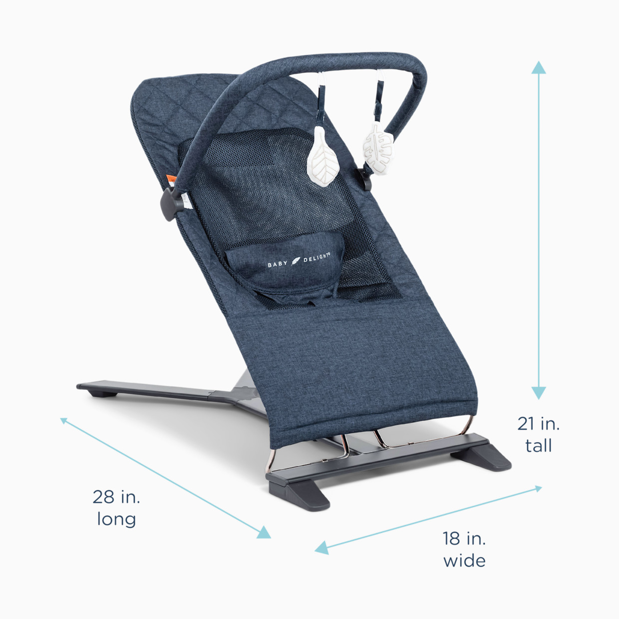 Baby Delight Alpine Deluxe Portable Bouncer - Quilted Indigo.