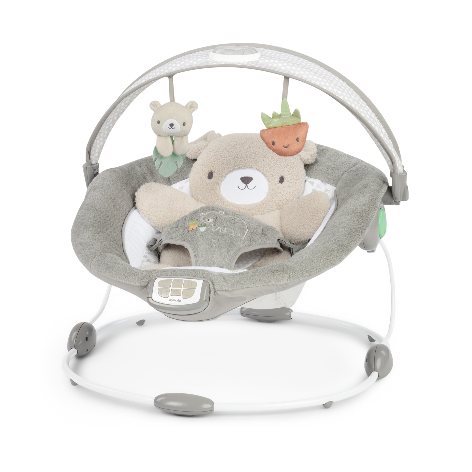 Ingenuity InLighten Baby Bouncer Seat with Light Up Toy Bar.
