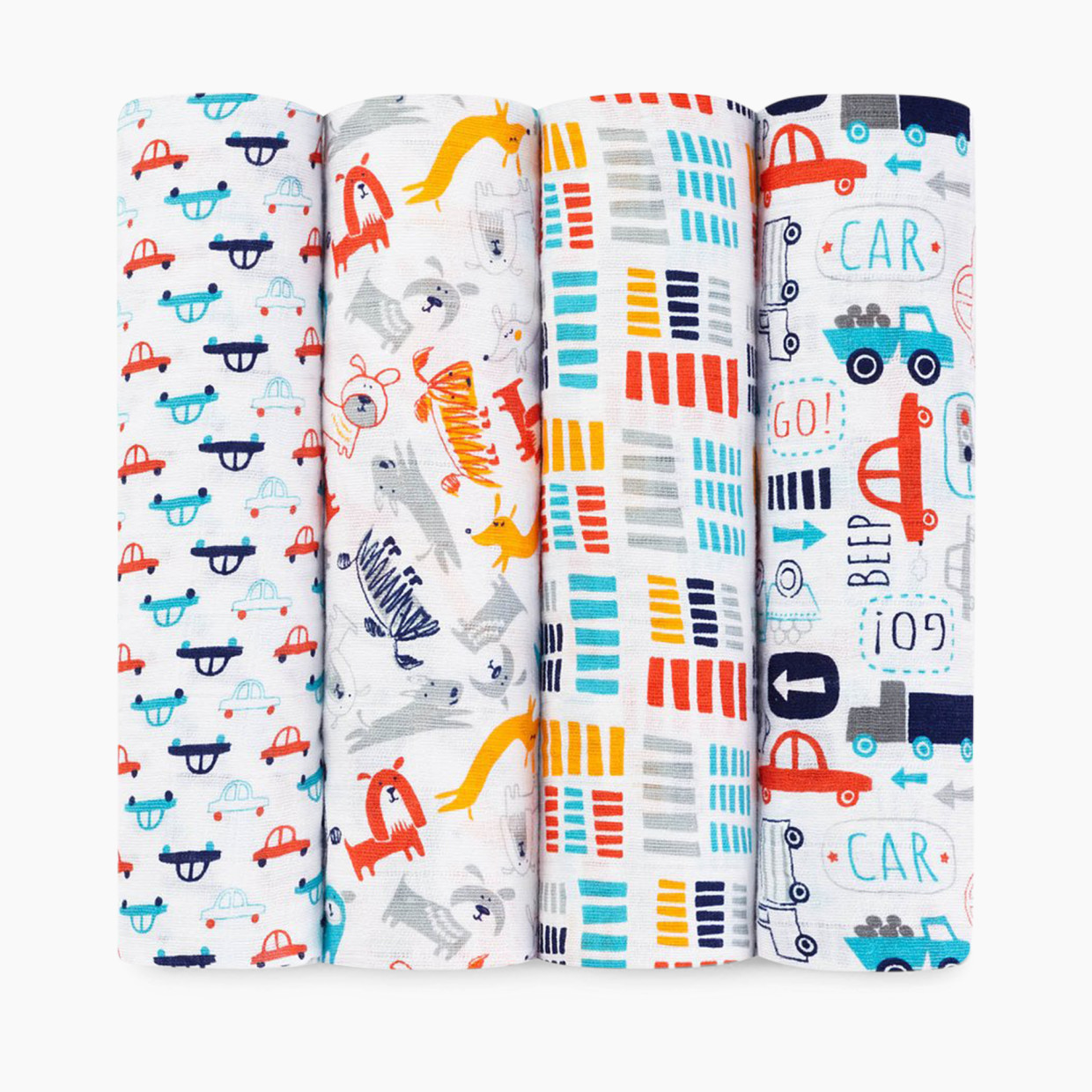 Aden + Anais Zutano Collection Swaddles (4 Pack) - Pup In Tow.