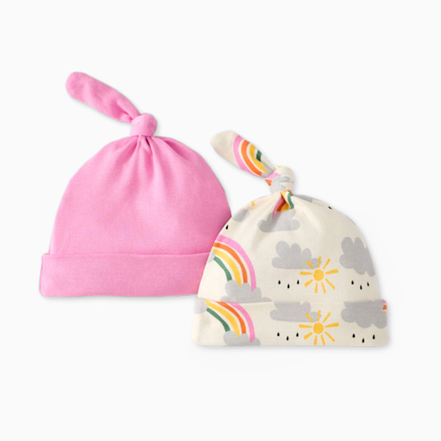 Hanna Andersson Baby Organic Cotton Top Knot Hat (2 Pack).