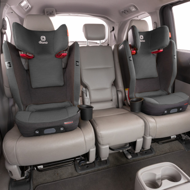 Diono Monterey 5iST FixSafe Rigid Latch High Back Booster Car Seat - Gray Slate.