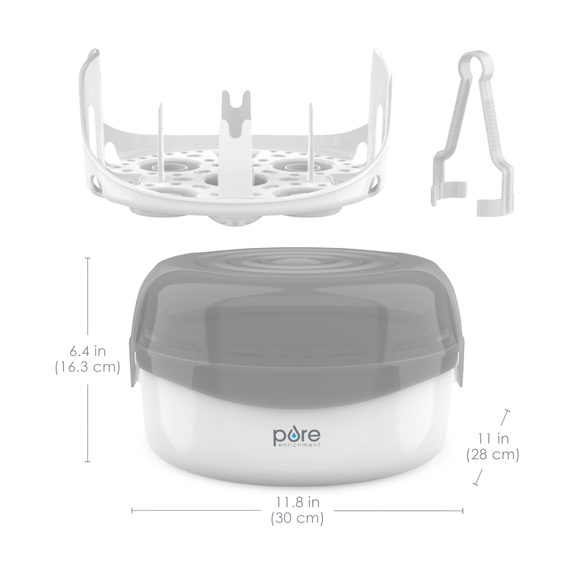 Pure Enrichment PureBaby Microwave Bottle Sterilizer - White.