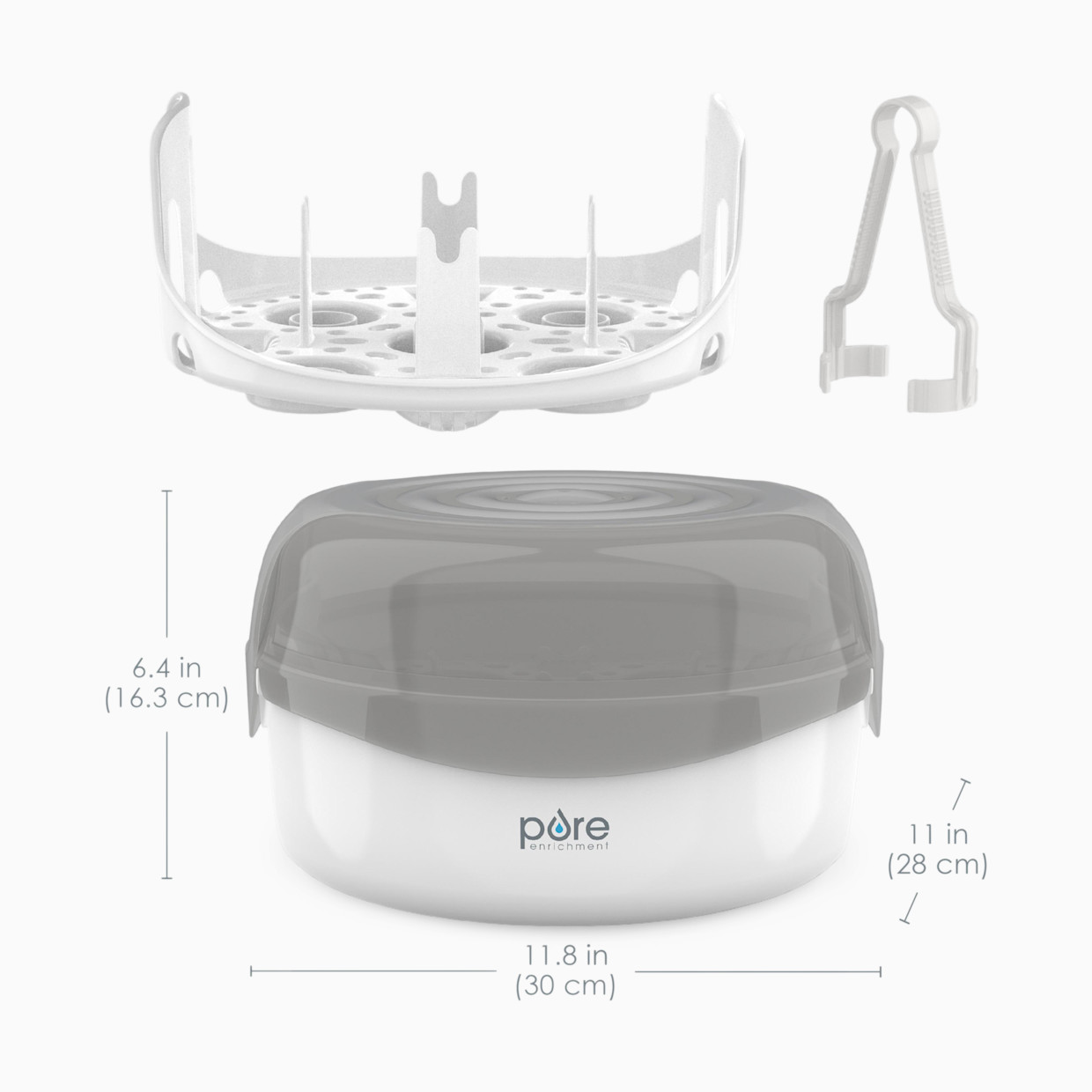 Pure Enrichment PureBaby Microwave Bottle Sterilizer - White.