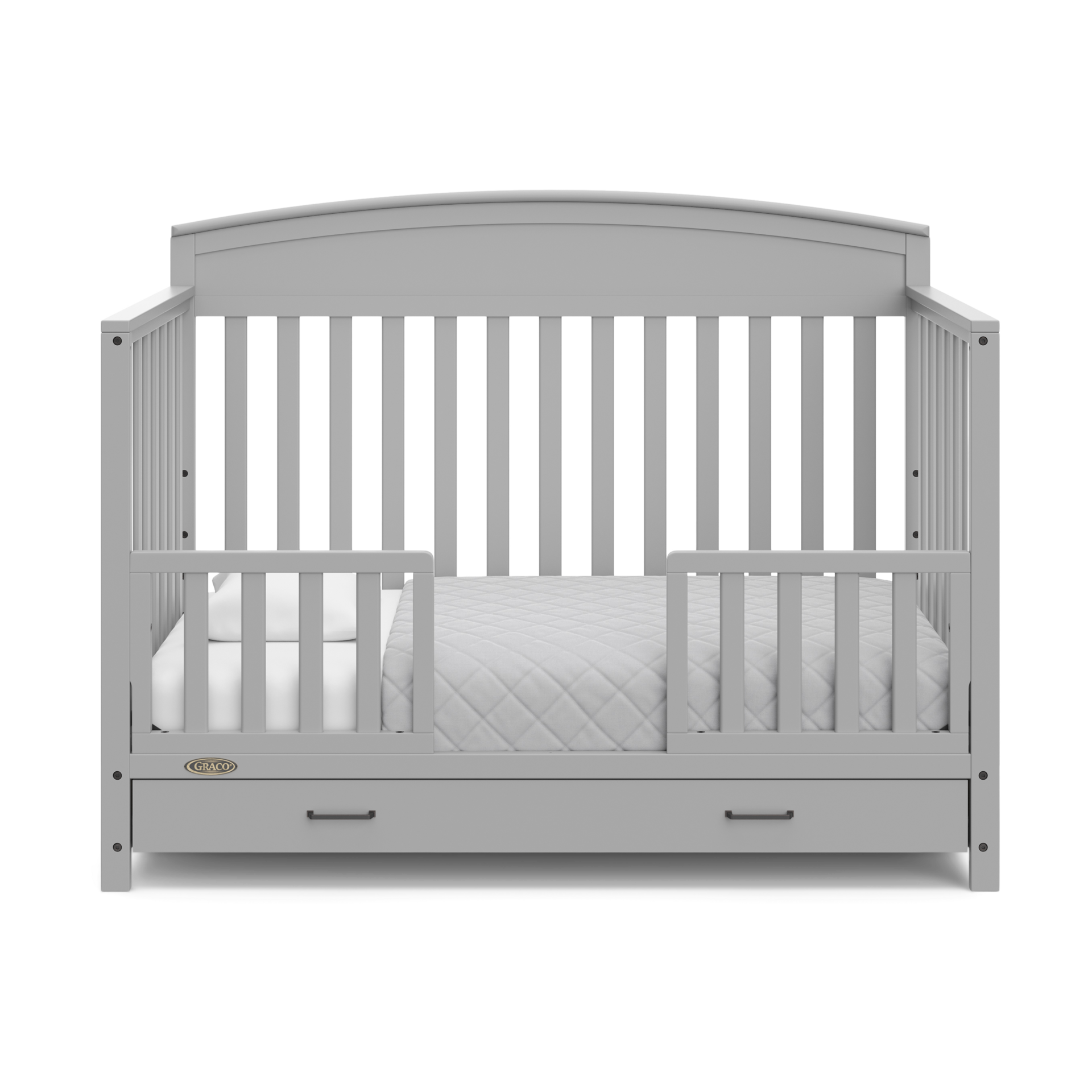 Storkcraft Universal Toddler Safety Guardrail Kit (Slats) - Pebble Gray.
