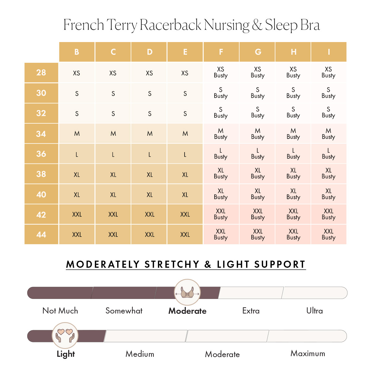 Kindred Bravely French Terry Racerback Nursing Sleep Bra - Beige, Medium-Busty | Babylist Shop