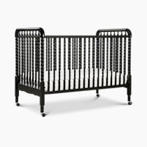 DaVinci Jenny Lind 3-in-1 Convertible Crib in Ebony, Removable Wheels, Greenguard Gold Certified