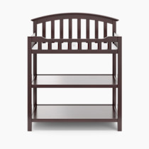 Graco Changing Table with Water-Resistant Changing Pad (Espresso) – GREENGUARD Gold Certified, Multi Storage Nursery Changing Table for Infants and Babies