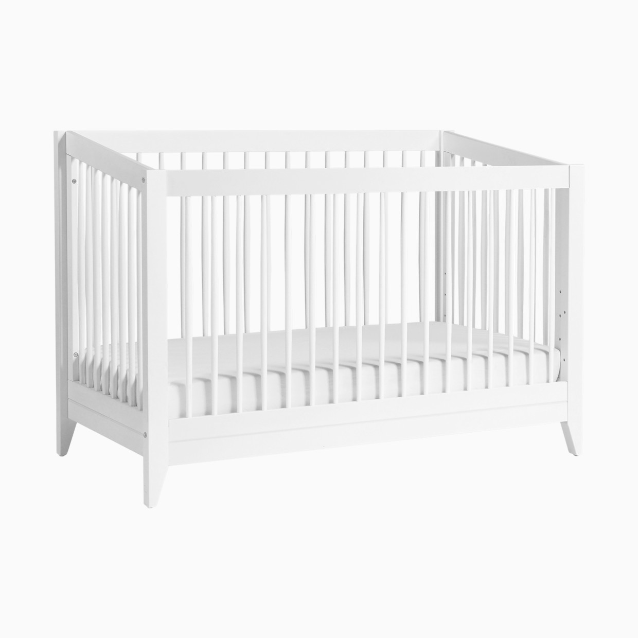 babyletto Sprout 4-in-1 Convertible Crib with Conversion Kit - White.