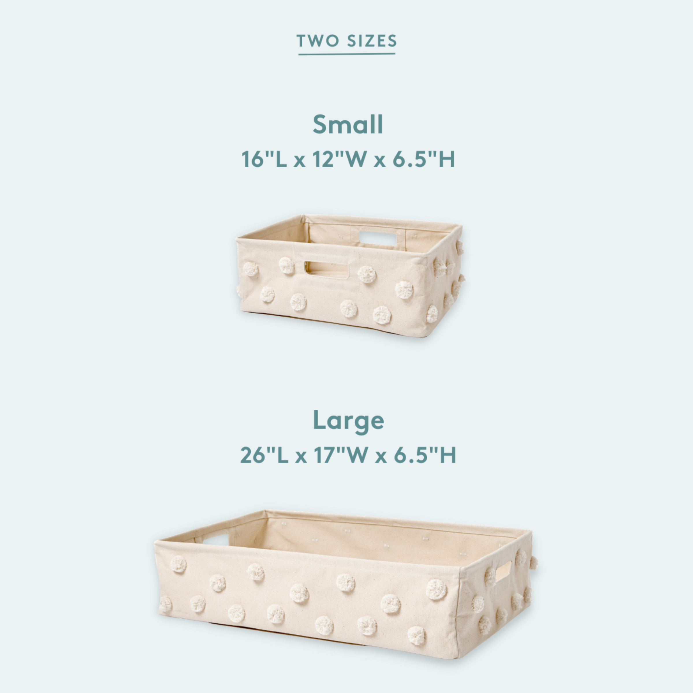 Pehr Pom Pom Hide Away Basket - Natural, Large.