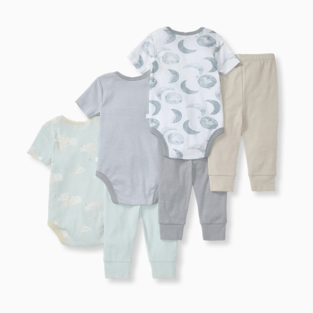 Burt's Bees Baby Organic Short Sleeve Bodysuit & Pant Set (3 Pack).