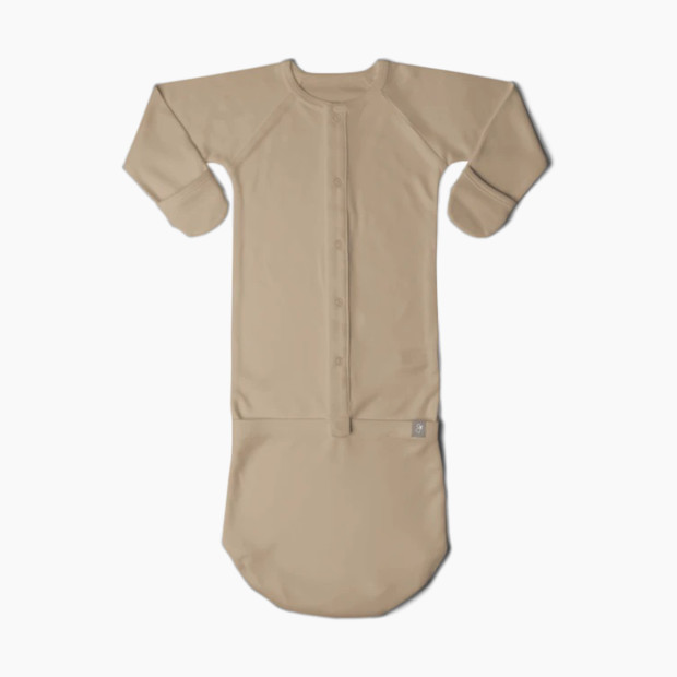Goumi Kids 24hr Convertible Sleeper Baby Gown - Sandstone, 3-6 M.