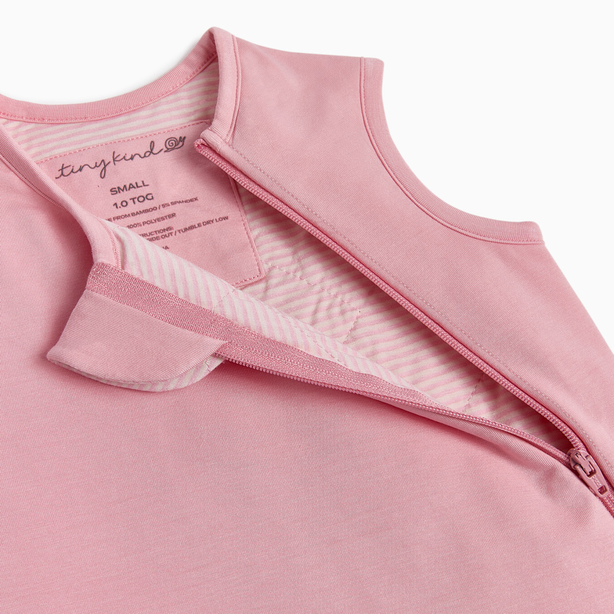 Tiny Kind Bamboo Viscose Wearable Sleep Bag 1.0 TOG - Pink, Medium (6-18 Months).