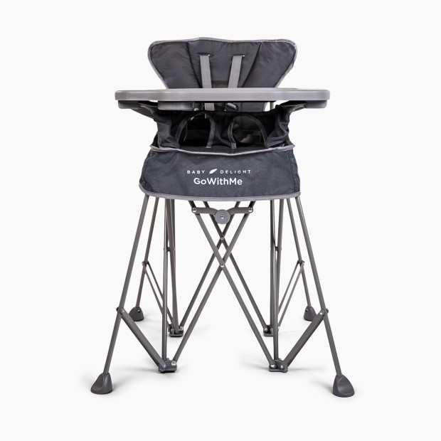 Baby Delight Go With Me Uplift Deluxe Portable High Chair With Canopy - Grey.