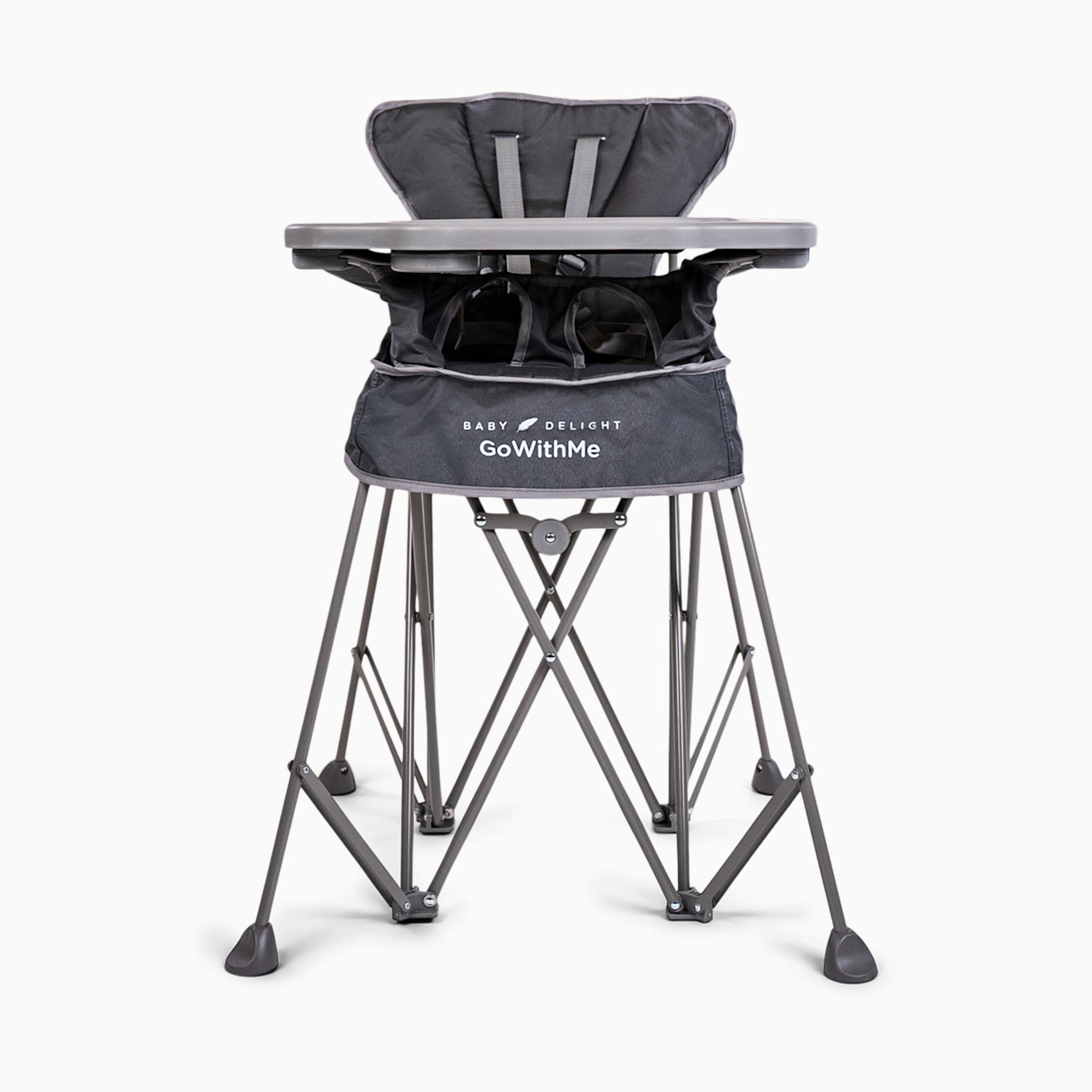 Baby Delight Go With Me Uplift Deluxe Portable High Chair With Canopy - Grey.