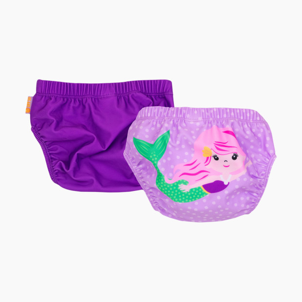 ZOOCCHINI Swim Diapers (2 Pack) - Mermaid, 6-12 M.