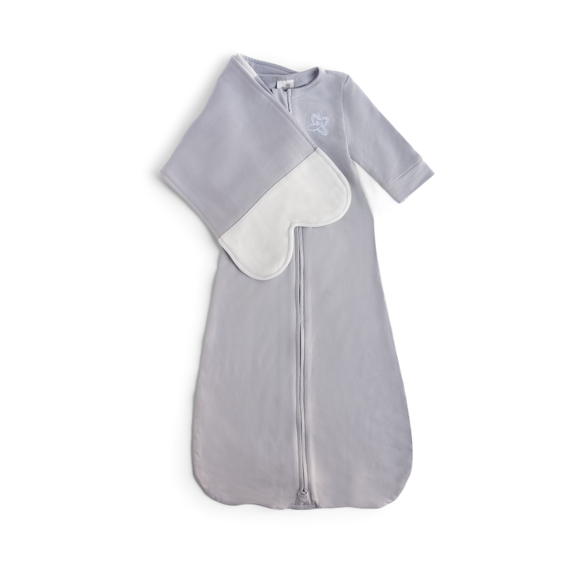 The Butterfly Swaddle Swaddle and Transitional Sleep Sack in One Cool Gray, Small (7 12 Lbs