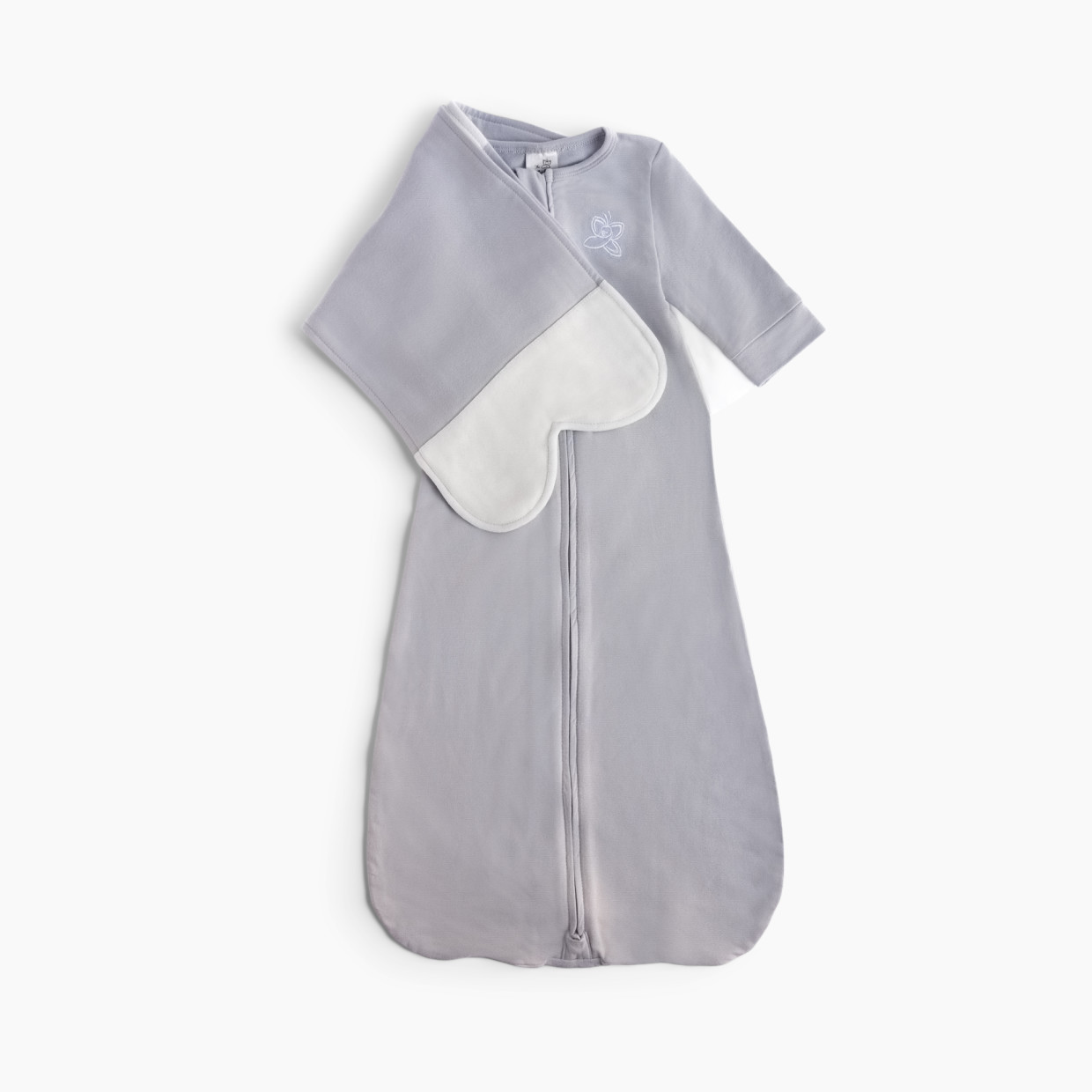 The Butterfly Swaddle Swaddle and Transitional Sleep Sack in One - Cool Gray, Med/Large (12 -17 Lbs).