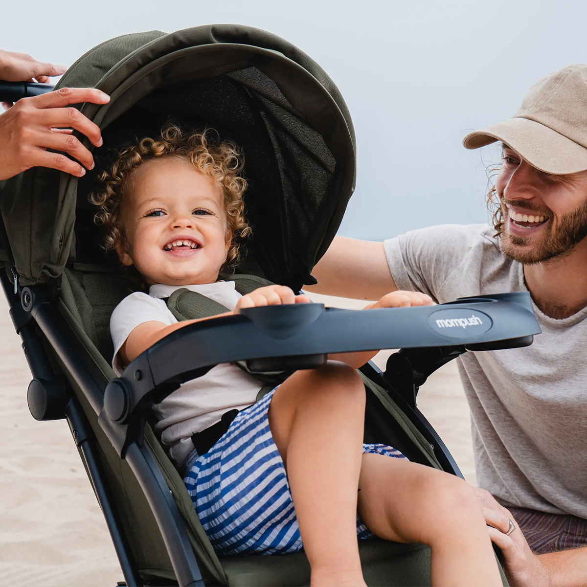 Mompush Lithe V2 Stroller - Khaki.