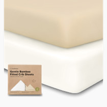 2-Pack Crib Sheets for Boys, Girls - Viscose Derived from Bamboo Fitted Crib Sheet, Baby Crib Sheets Neutral, Crib Mattress Sheet, Toddler Bed Sheets, Baby Sheets for Crib Fitted Sheets(Khaki)