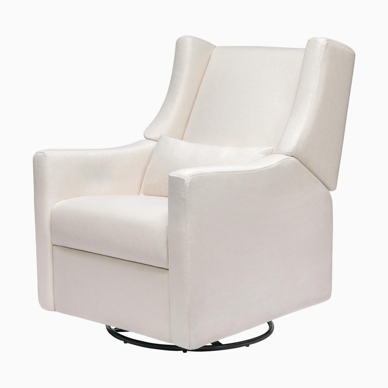 babyletto Kiwi Manual Recliner and Swivel Glider - Performance Cream Eco-Weave.