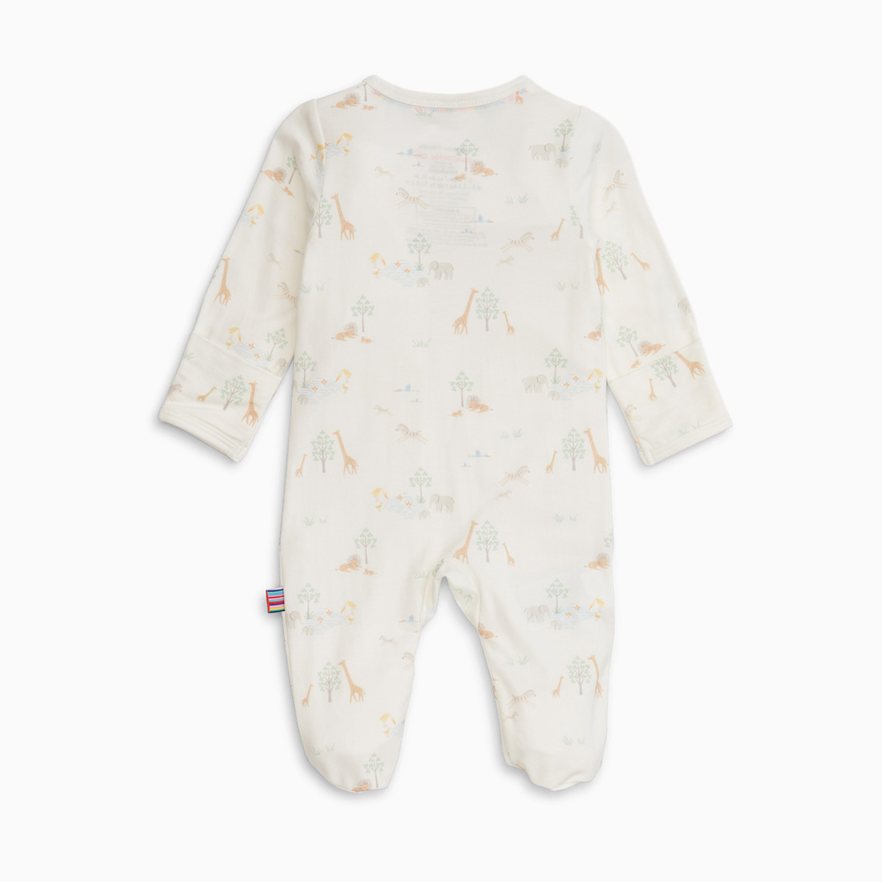 Magnetic Me Modal Magnetic Footie - Serene Safari-White, Newborn.