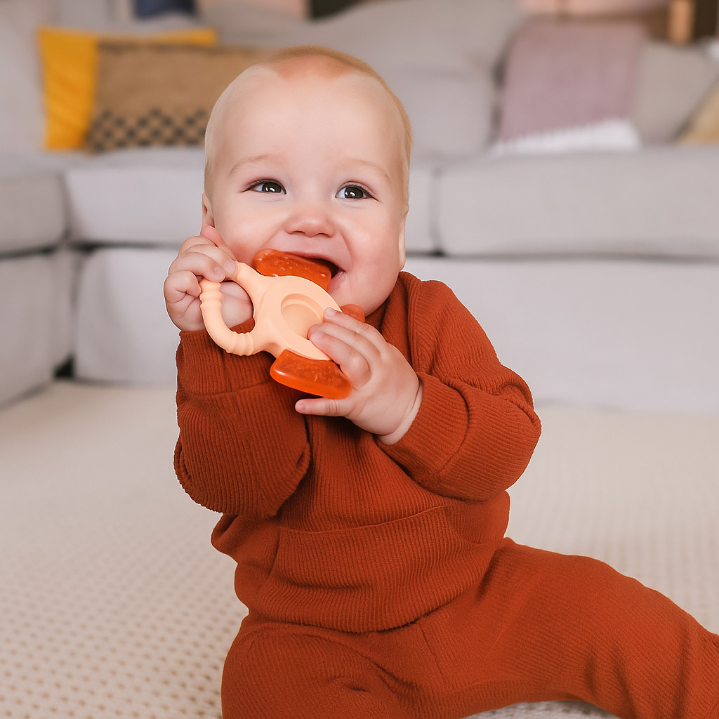 Sprucely Cooling Teether (2 Pack) - Cantaloupe.