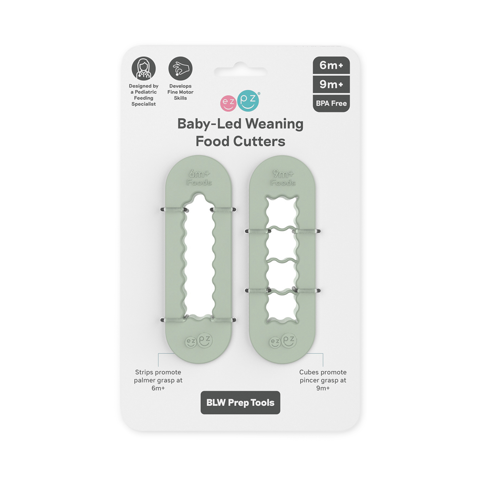 ezpz Baby-Led Weaning Food Cutters - Sage.