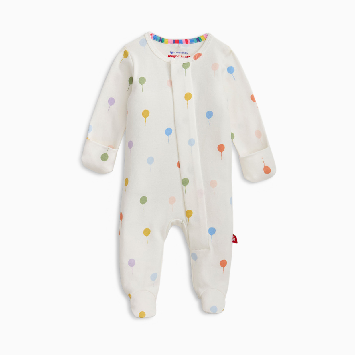 Magnetic Me Organic Cotton Magnetic Footie 2 Pack Bundle - Pink Balloons, 0-3 M.