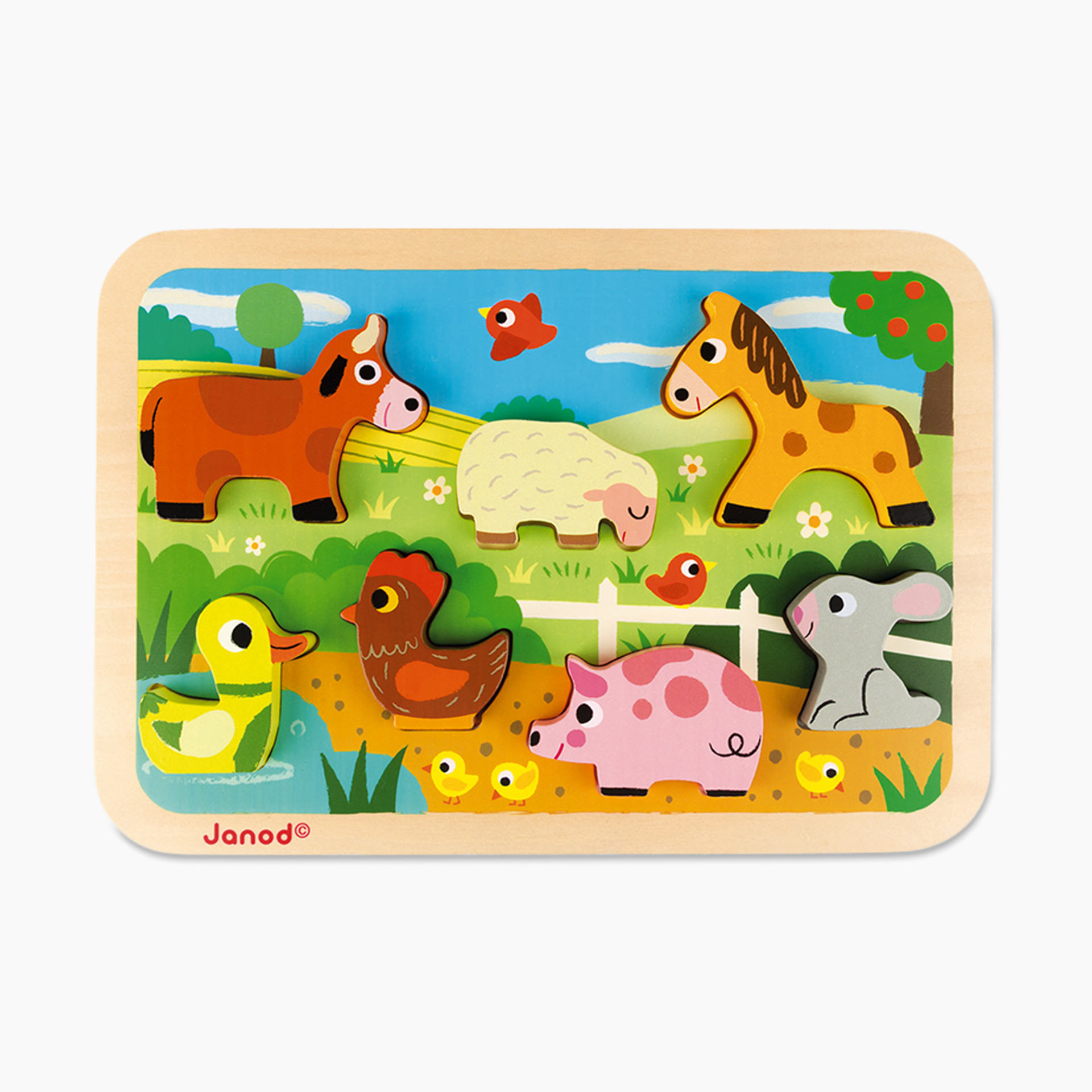 Puzzle en bois Janod Happy forest - 18 à 36 mois : Jeux et jouets pour  enfants JANOD maison - botanic®