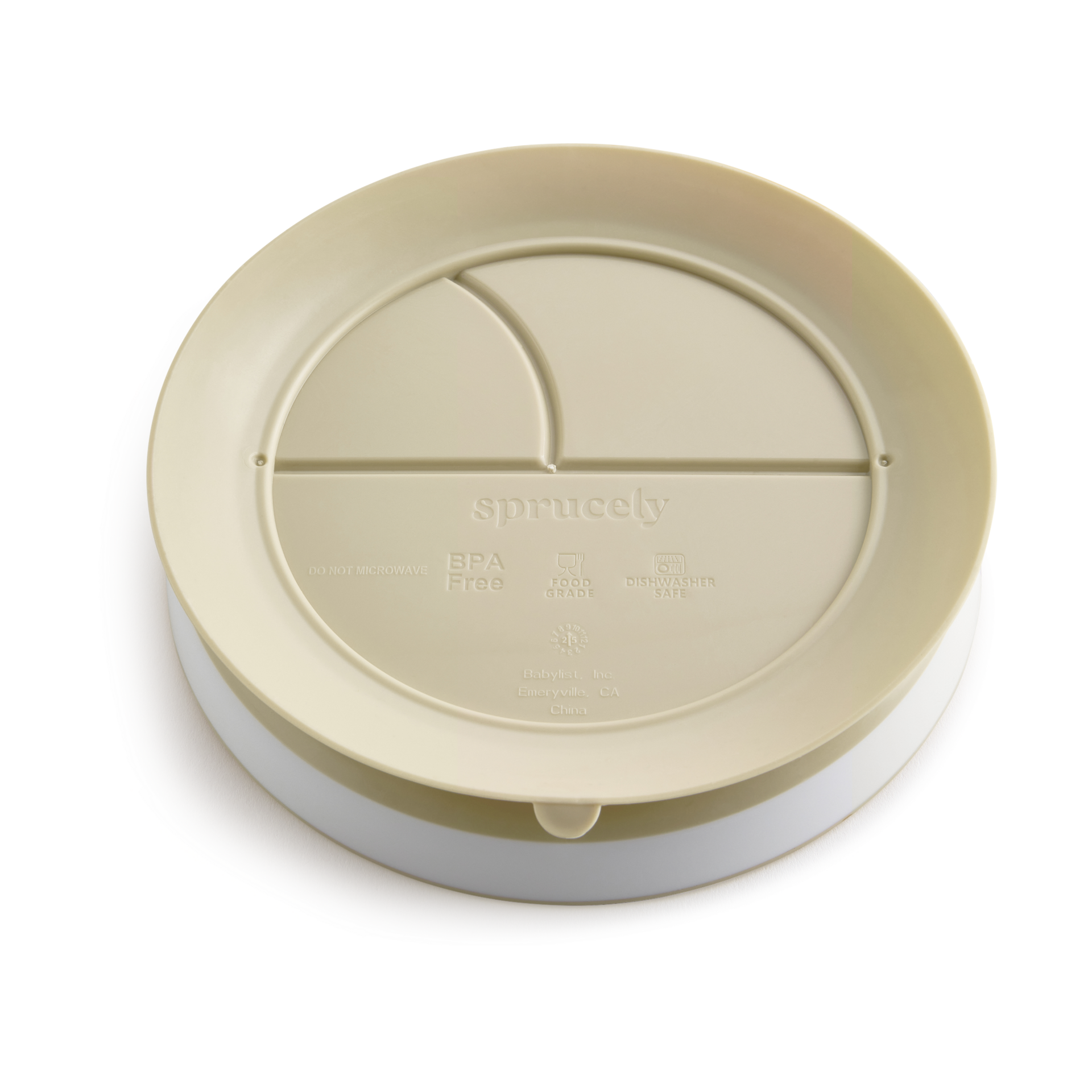 Sprucely Suction Plate (2 Pack) - Green/Sand.