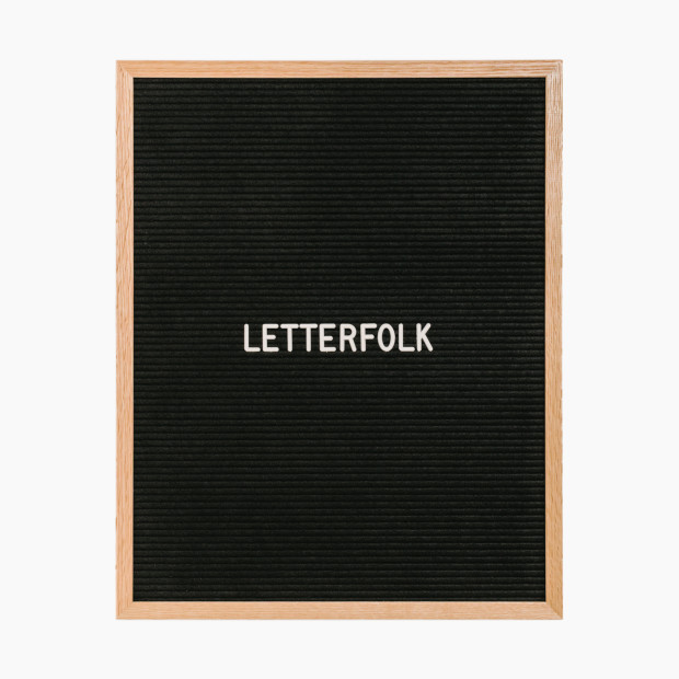 Letterfolk Writer Letterboard - Black Felt/Oak Frame, 16" X 20".