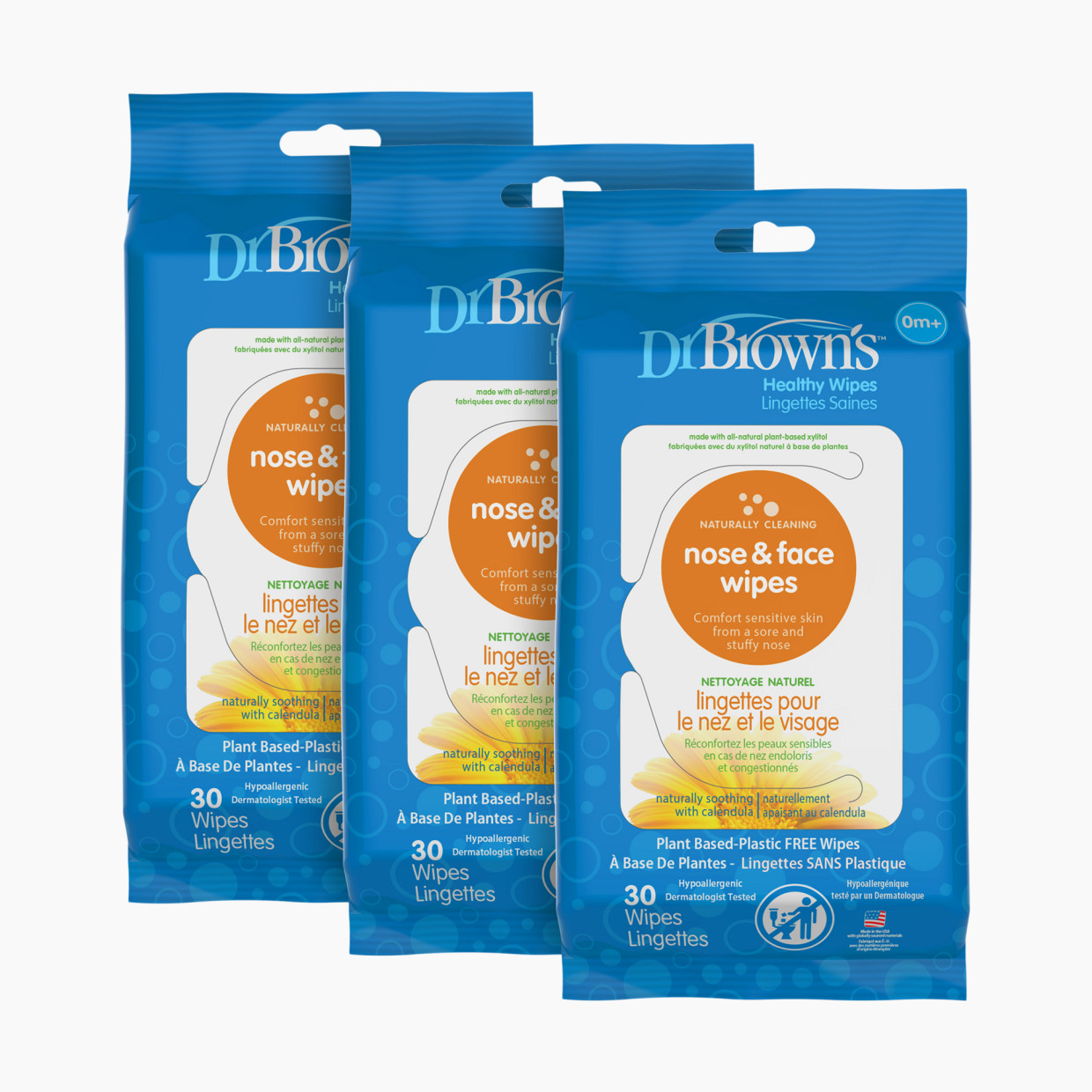Dr. Brown's Nose and Face Wipes - 90.