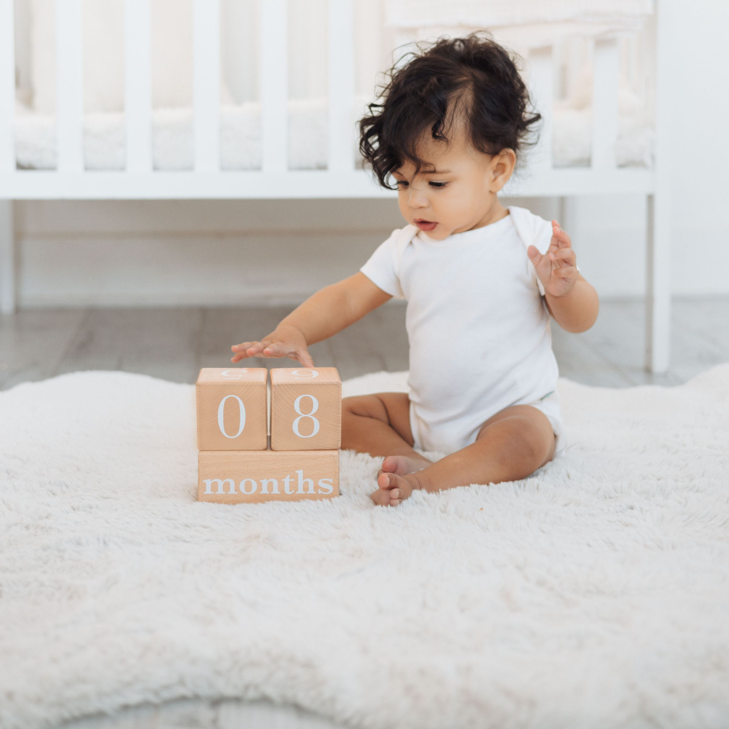 Pearhead Natural Wooden Milestone Blocks.