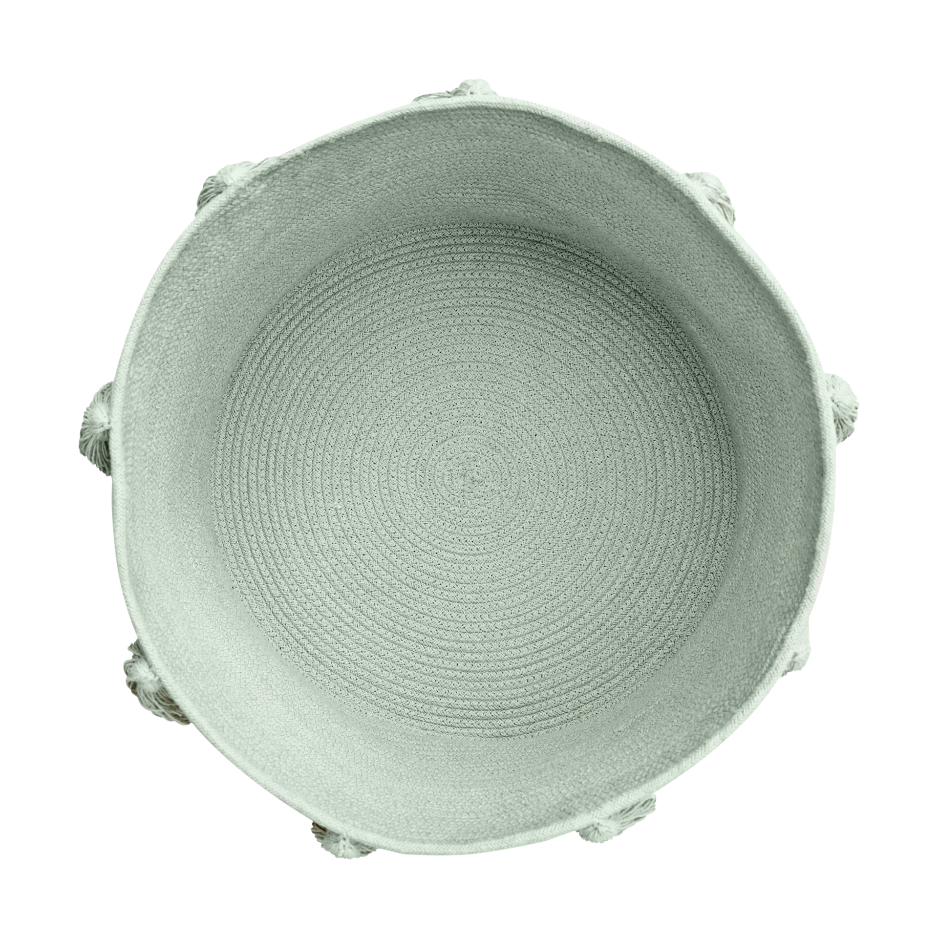 Lorena Canals Cotton Tassel Basket.