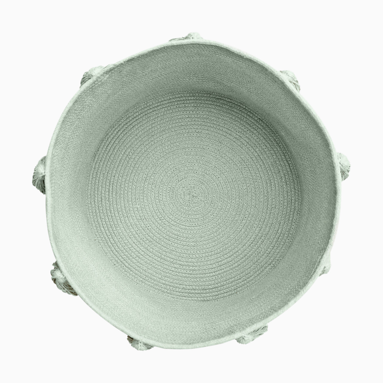 Lorena Canals Cotton Tassel Basket - Blue Sage.