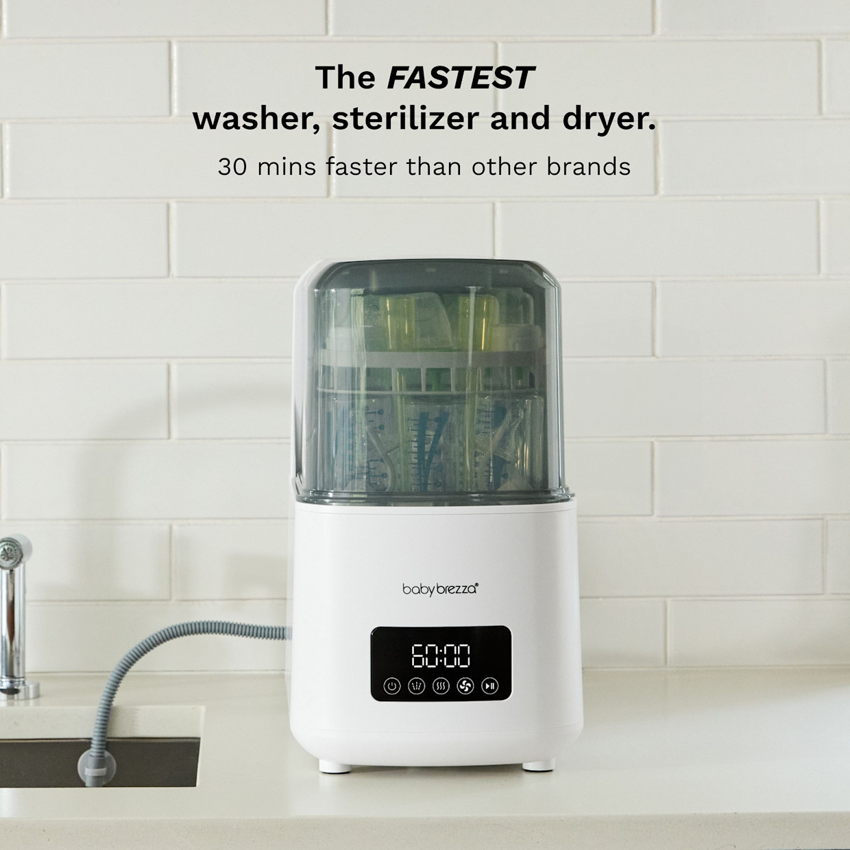 Baby Brezza ProWash 360 Bottle Washer - White.