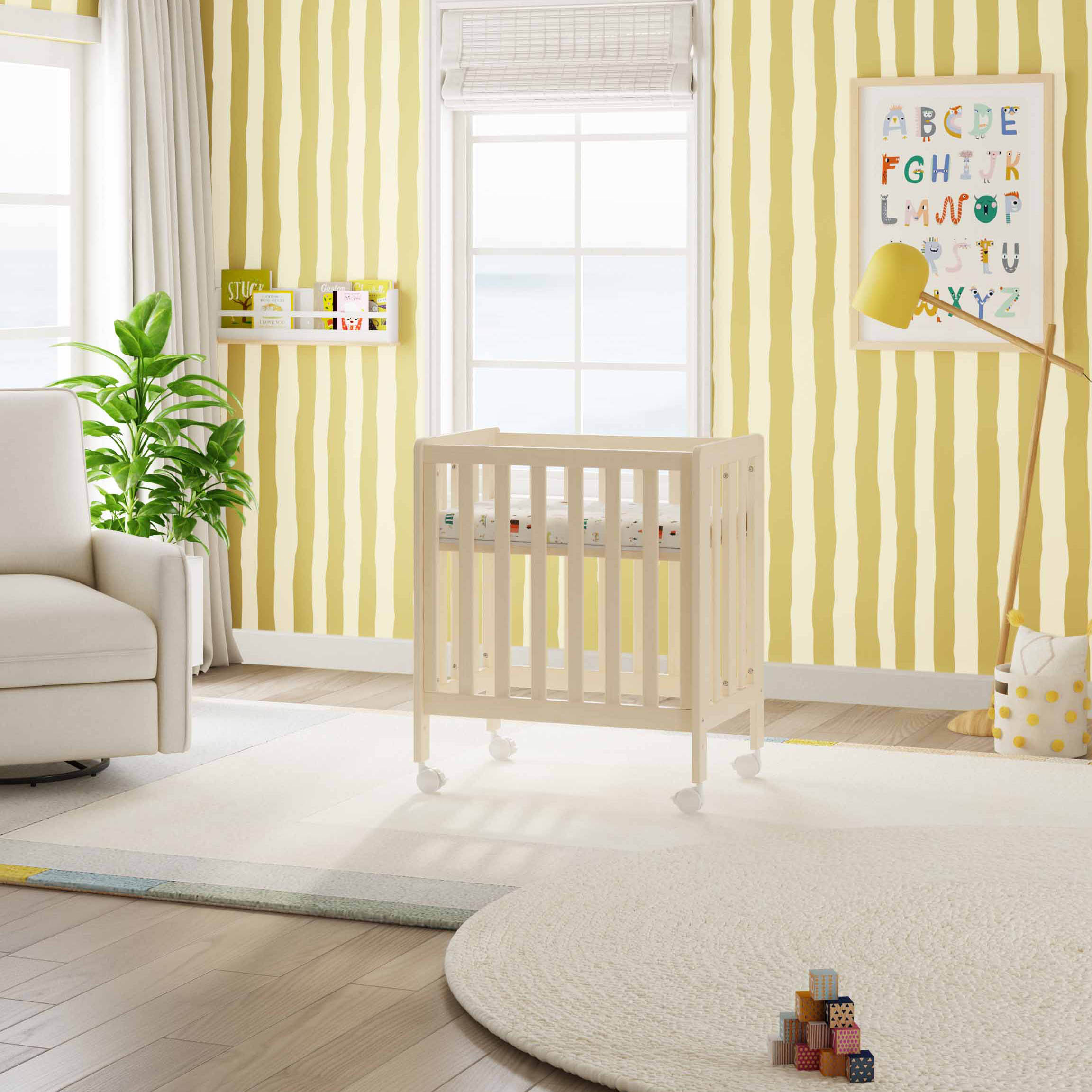 Carter's by daVinci Colby GROW 6-in-1 Convertible Bassinet to Crib - Washed Natural.