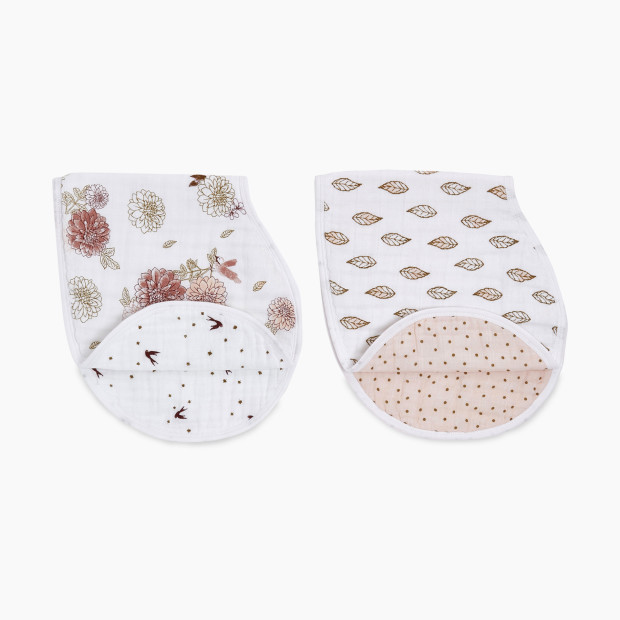 Aden + Anais Cotton Muslin Burpy Bibs (2 Pack) - Dahlia.